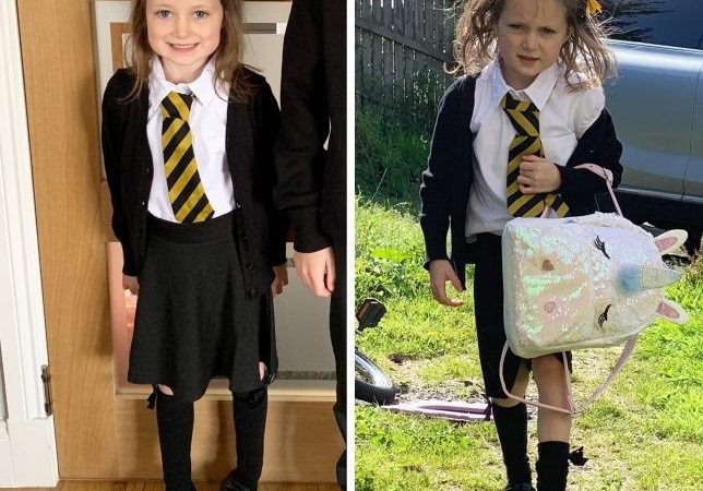 First day of school – before and after