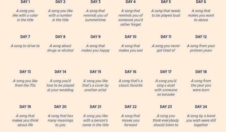 30-day song challenge